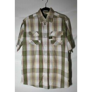 Ecko Unltd Plaid Button Short Sleeve Uncut Company X Originals Shirt Mens Size M